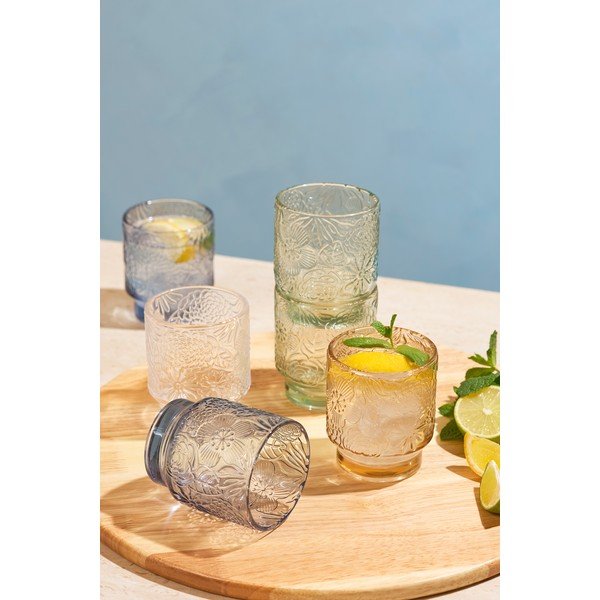 Stiklinės 4 vnt. 300 ml Flora – Salt&Pepper-image-1