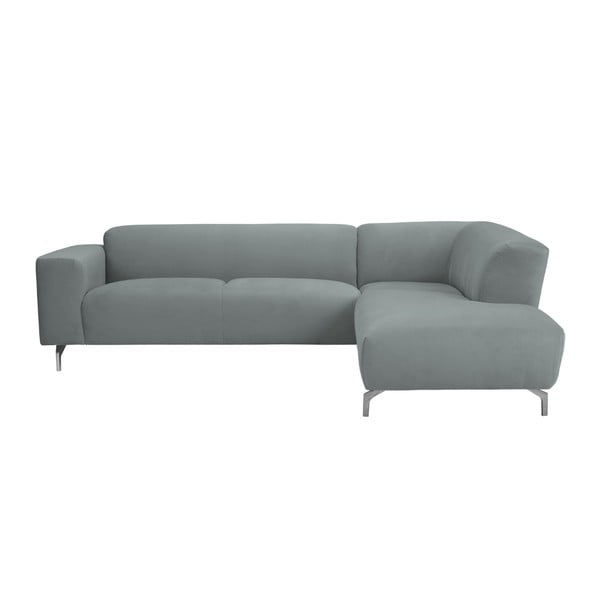 "Windsor & Co Sofos Orion" pilka kampinė sofa