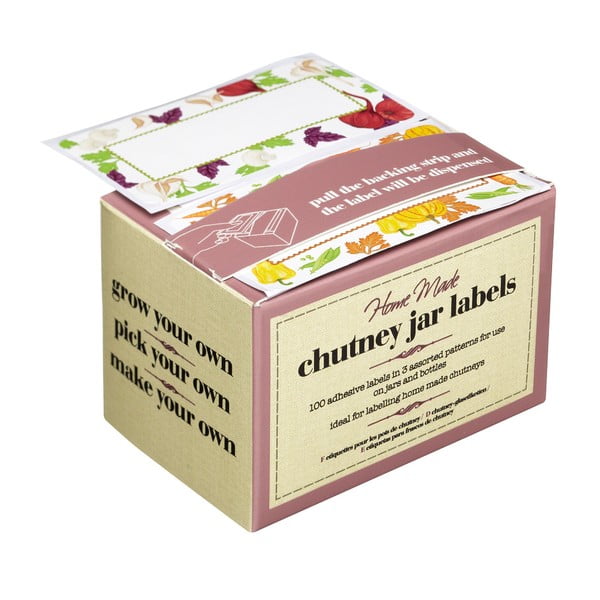 100 etikečių rinkinys uogienėms ženklinti Kitchen Craft Home Made Chutney