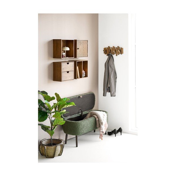 Žalios spalvos suolas iš boucle Harlow – House Nordic-image-4
