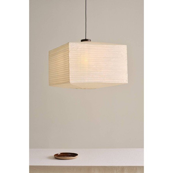 Smėlio spalvos iš popieriaus kabantis šviestuvas ø 70 cm Signe – Jotex-image-1