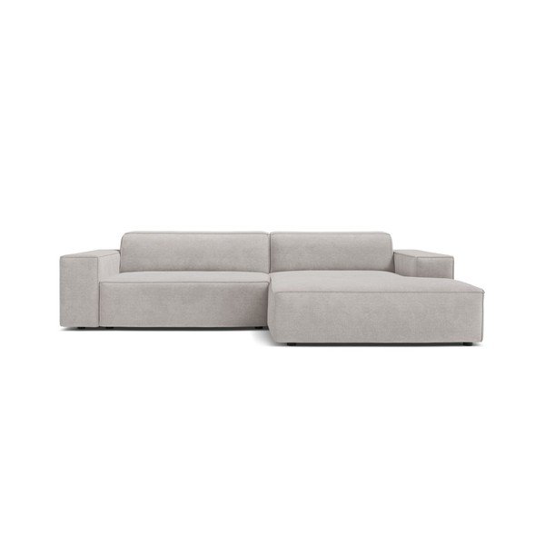 Šviesiai pilkos spalvos modulinė kampinė sofa (su dešiniuoju kampu/su gultu) Jodie – Micadoni -image-1