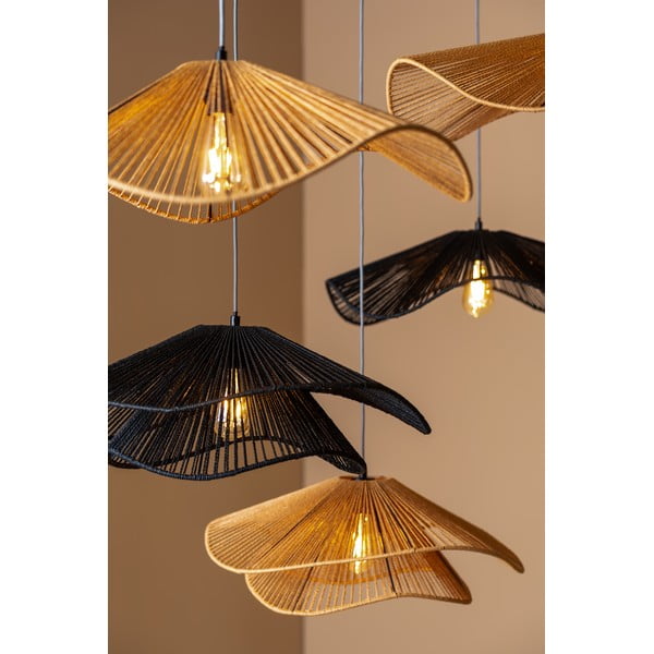 Kabantis šviestuvas auksinės spalvos ø 60 cm su gaubtu iš virvės  Sombra  – Leitmotiv-image-3