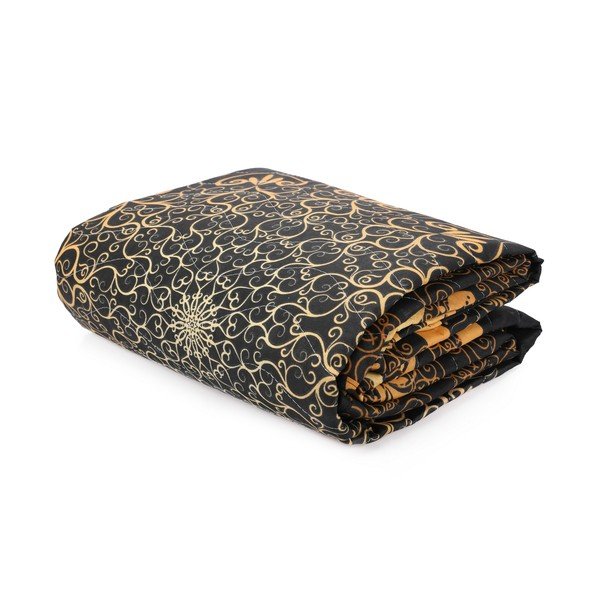 Dygsniuota lovatiesė su 2 pagalvių užvalkalais Eponj Home Şehri-Ala Gold, 200 x 220 cm-image-3