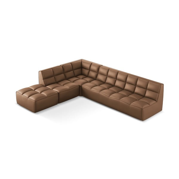 Iš dirbtinės odos modulinė kampinė sofa Kalai – Makamii-image-3