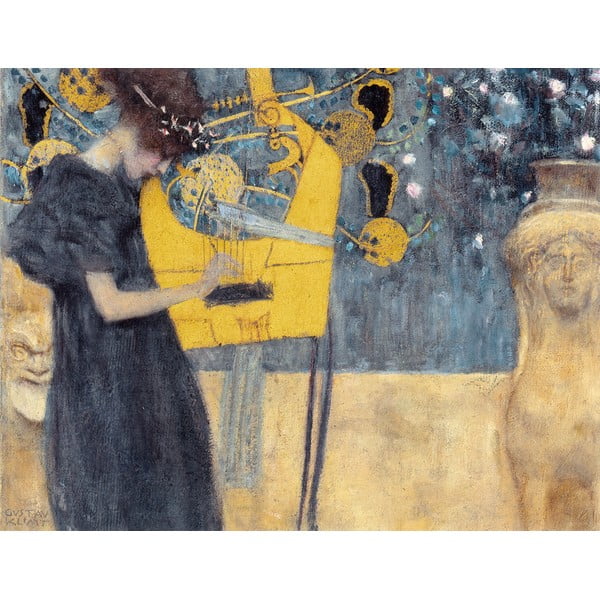 Gustav Klimt reprodukcija Music, 70 x 55 cm