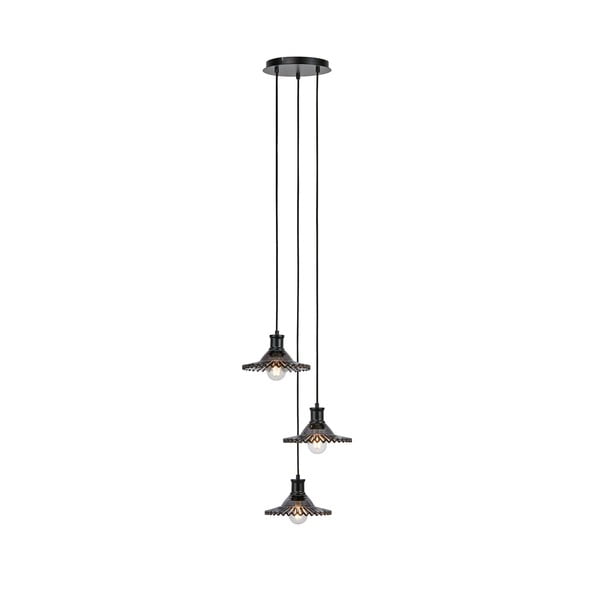Juodos spalvos kabantis šviestuvas ø 22 cm su stiklo gaubtu Novia – Markslöjd