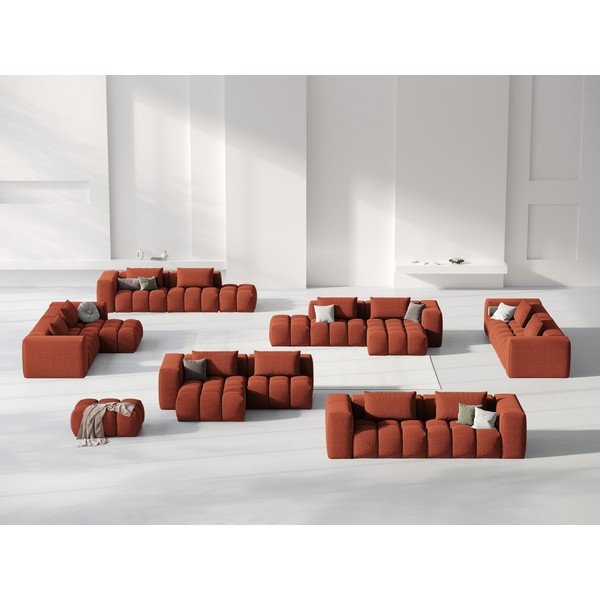 Terakotos spalvos kampinė sofa (su kairiuoju kampu/su gultu) Verona – Cosmopolitan Design-image-1