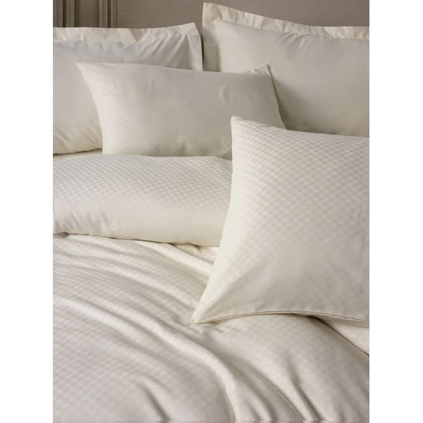 Smėlio spalvos iš ranforce medvilnės dvigulė/itin ilga patalynė 240x220 cm Checkered – Mila Home Luxury-image-1