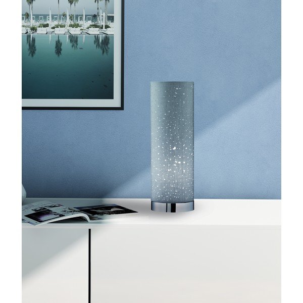 Stalinis šviestuvas pilkos spalvos (aukštis 35 cm) su tekstiliniu gaubtu Thor – Fischer & Honsel-image-2