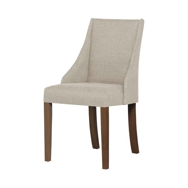 Kreminės baltos spalvos kėdė su tamsiai rudomis buko medienos kojomis Ted Lapidus Maison Absolu