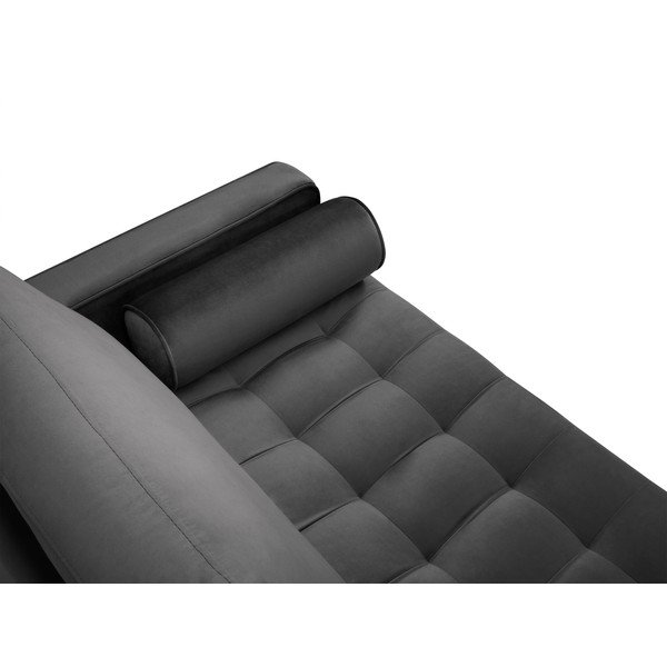 Tamsiai pilka aksominė sofa Milo Casa Santo, 174 cm-image-4