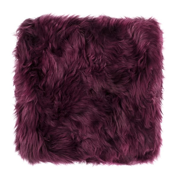 Violetinės spalvos avikailio pagalvėlė valgomojo kėdei Royal Dream Zealand, 40 x 40 cm