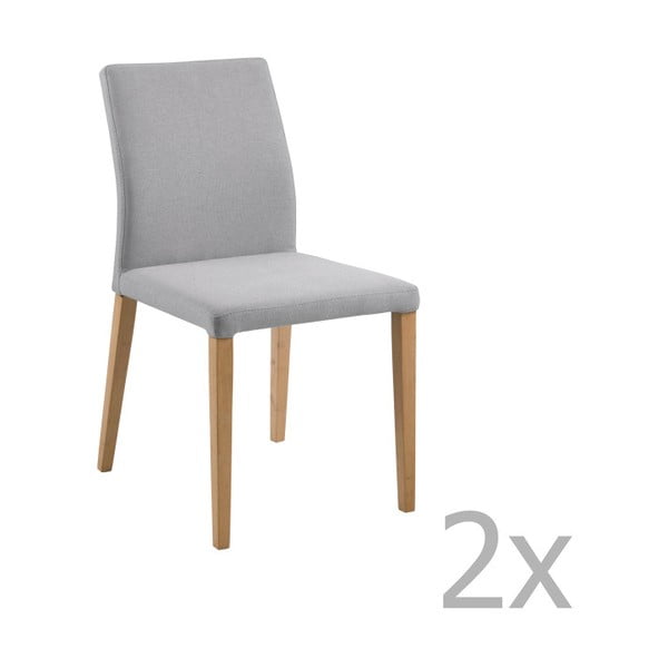 2 šviesiai pilkų valgomojo kėdžių komplektas Actona Zina