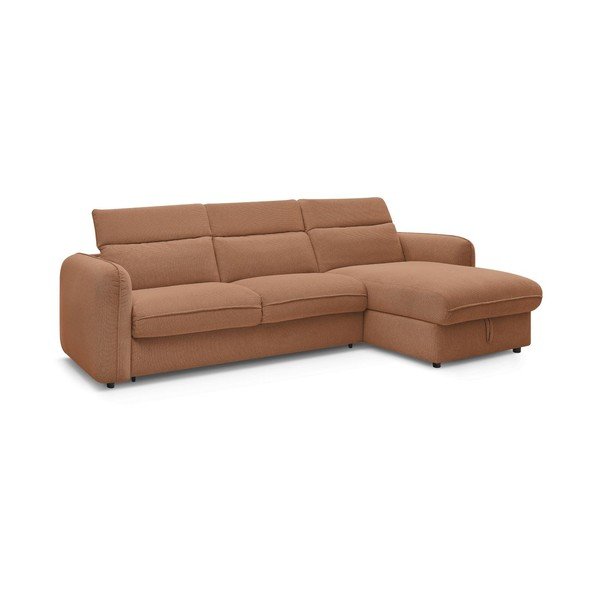 Oranžinės spalvos kampinė sofa Achille – Bobochic Paris-image-3