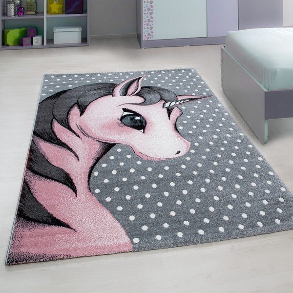 Vaikiškas kilimas rožinės spalvos/pilkos spalvos 80x150 cm Kids – Ayyildiz Carpets-image-1