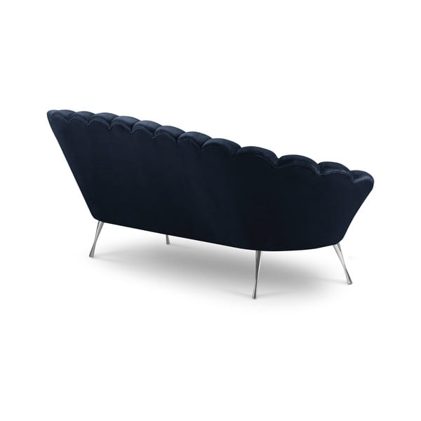 Tamsiai mėlyna aksominė asimetriška sofa Interieurs 86 Varenne, 224 cm-image-4