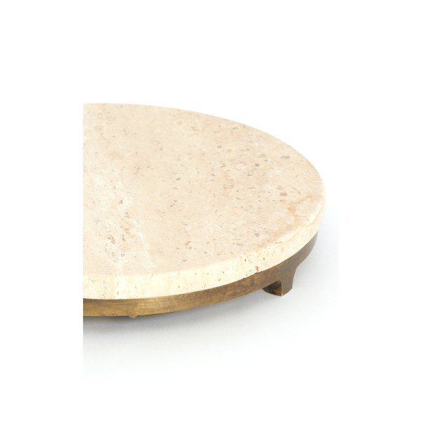 Apvalios formos šoninis stalas su akmens stalviršiu ø 26 cm Leda – Light & Living-image-3