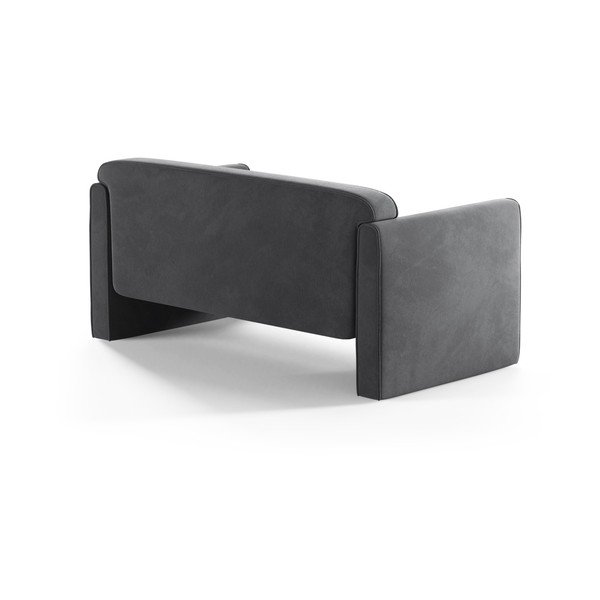 Pilkos spalvos iš velveto sofa 140 cm Abby – Micadoni -image-2