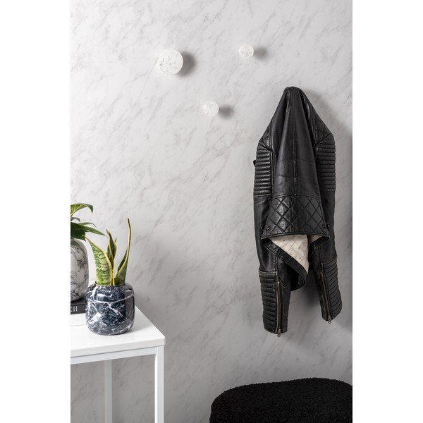4 baltų kabliukų rinkinys PT LIVING Marble-image-1