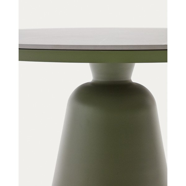 Iš keraminės plokštės apvalios formos sodo valgomojo stalas ø 120 cm Tudons – Kave Home-image-4