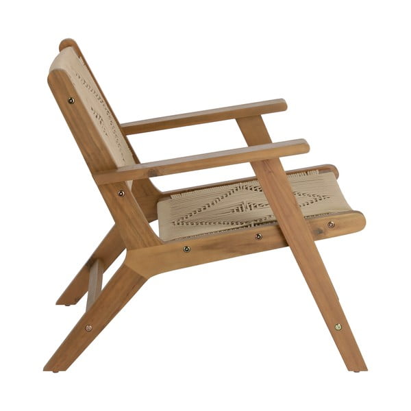 Natūralios spalvos medžio masyvo sodo krėslas Geralda – Kave Home-image-2