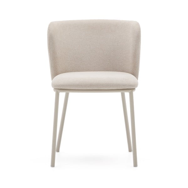 Smėlio spalvos iš audinio valgomojo kėdė Ciselia – Kave Home-image-3