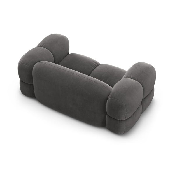 Pilkos spalvos iš velveto sofa 180 cm Loretto – Cosmopolitan Design-image-4