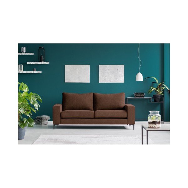 Ruda trijų vietų sofa "Kooko Home Cancan-image-2
