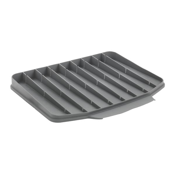 Pilkos spalvos iš plastiko indų džiovinimo padėkliukas 40x33 cm Gravity – Metaltex