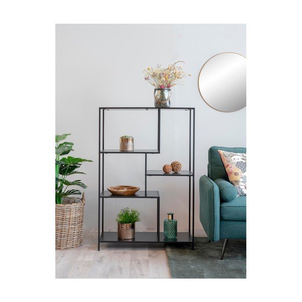 Juoda knygų lentyna House Nordic Vita Shelf, 80 x 120 cm-image-4