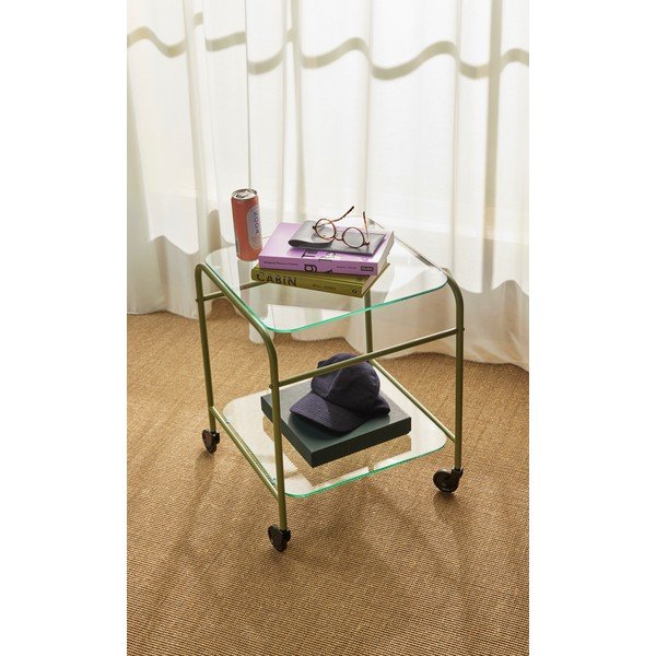 Iš metalo vežimėlis ant ratukų 42x43 cm Zephyr – Hübsch-image-1
