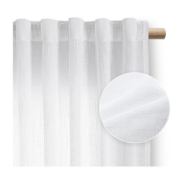 Baltos spalvos užuolaida 140x250 cm Valeta – Restilo