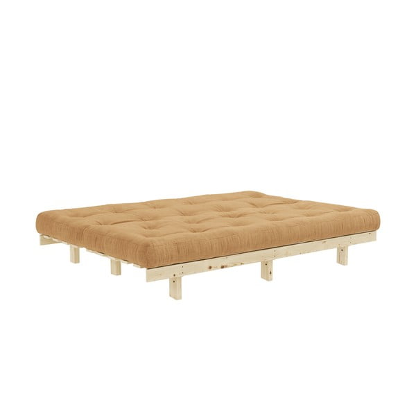 Iš kordinio velveto sofa garstyčių spalvos/šviesiai rudos spalvos 200 cm Lean – Karup Design-image-4