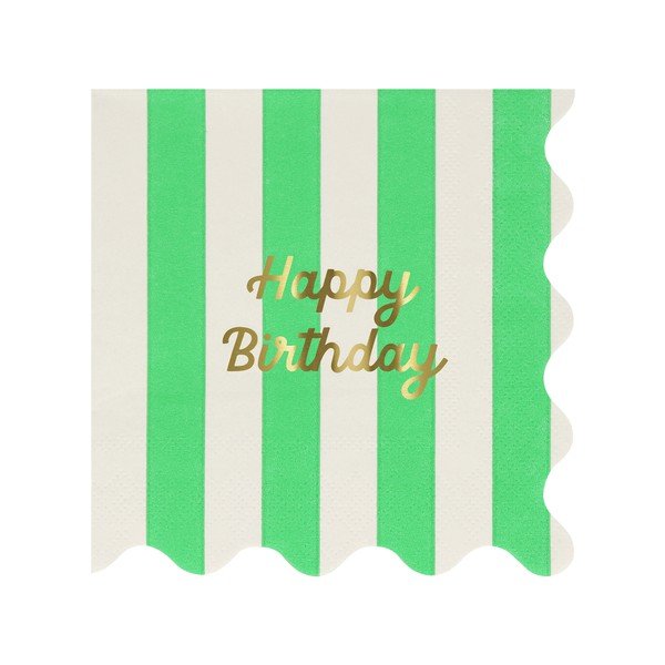 Iš popieriaus servetėlės 16 vnt. Happy Birthday – Meri Meri-image-4