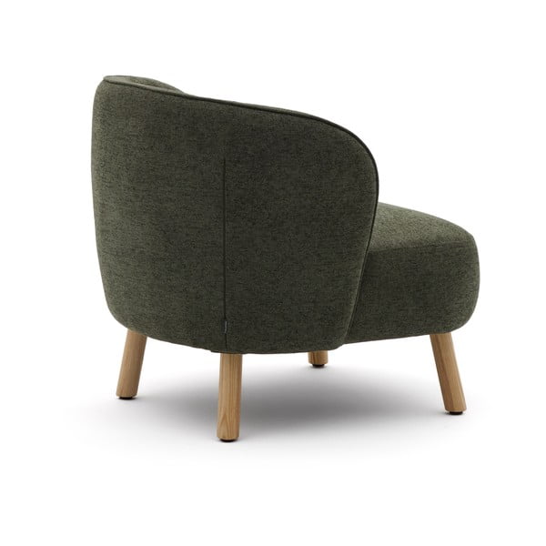 Žalios spalvos iš šenilinio audinio krėslas Ulit – Kave Home-image-4