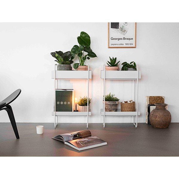 Šviesiai pilkas metalinis konsolinis staliukas 24x48 cm A-Console - Zone-image-2