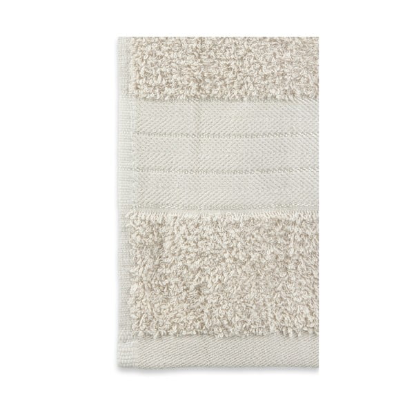 Iš frote audinio iš medvilnės rankšluosčiai smėlio spalvos 4 vnt. 50x100 cm – Good Morning-image-3