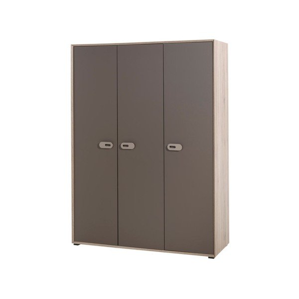 Rudos spalvos drabužių spinta "Vipack Emma", 144 cm pločio