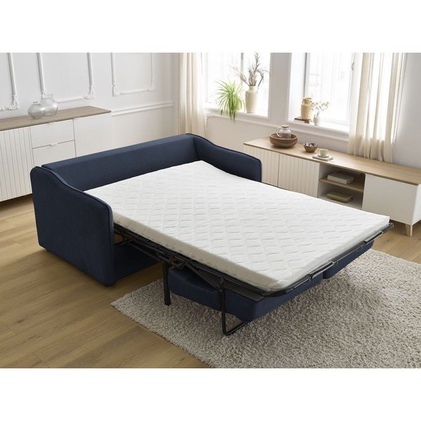 Tamsiai mėlynos spalvos sofa miegojimui/sulankstoma 178 cm Lenny – Bobochic Paris-image-1