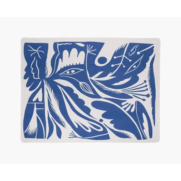 Mėlynos spalvos antklodė ir pledas 165x200 cm Lino – noo.ma-image-3