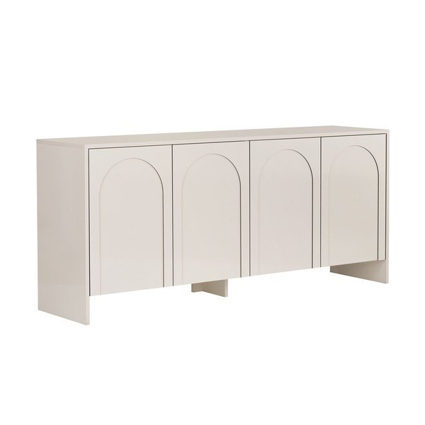 Kreminės spalvos šoninė spintelė 180x80x45 cm Arlen  – Kalune Design
