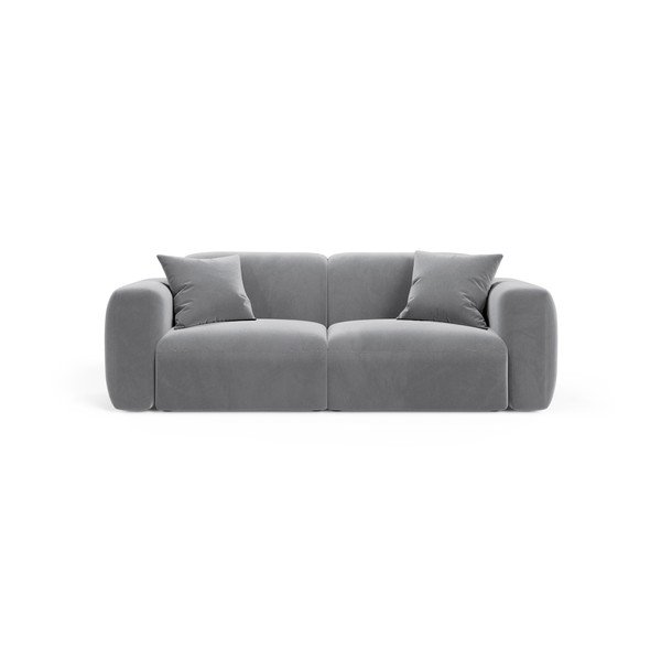 Pilkos spalvos iš velveto sofa 220 cm Strino – Cosmopolitan Design