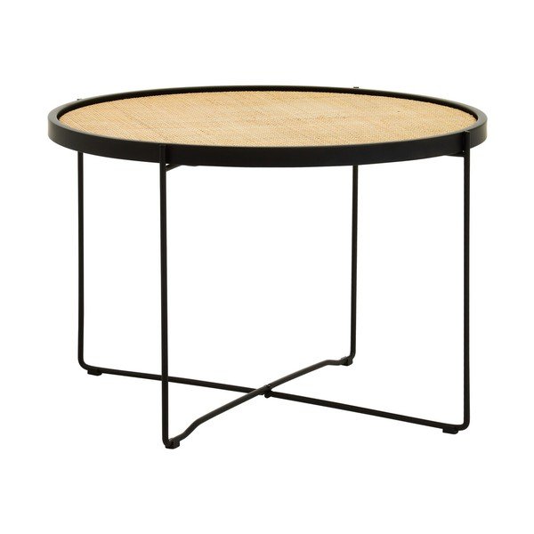 Natūralios spalvos iš rotango apvalios formos kavos staliukas ø 60 cm Depok – Premier Housewares