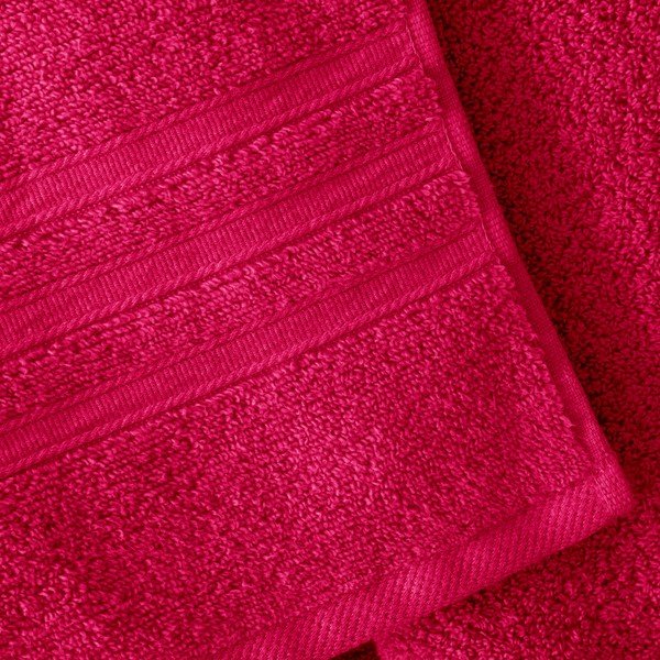Tamsiai rožinės spalvos iš frote audinio iš medvilnės vonios rankšluosčių rinkiniai 6 vnt. Zero Twist – Catherine Lansfield-image-3