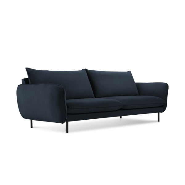 Tamsiai mėlyna aksomo sofa 200 cm Vienna - Cosmopolitan Design