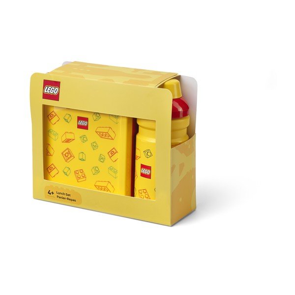 Geltonos spalvos iš plastiko vaikiškos pietų dėžutės 2 vnt. Brick – LEGO®-image-2