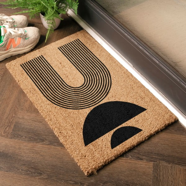 Iš kokoso pluošto grindų kilimėlis 40x60 cm Half Moon – Artsy Doormats-image-1