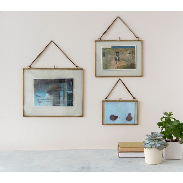 Iš metalo pakabinamas rėmas auksinės spalvos 25x20 cm – Rex London-image-2