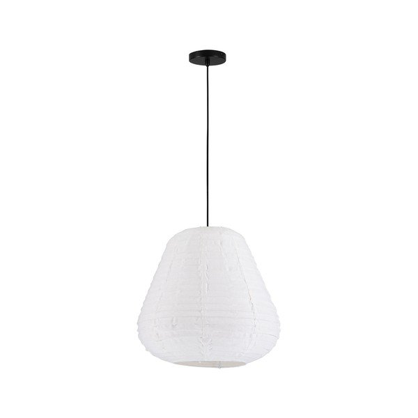 Baltos spalvos iš lino kabantis šviestuvas ø 50 cm Linnet – Nova Luce